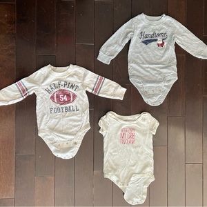 3 bodysuits 6M for baby boy